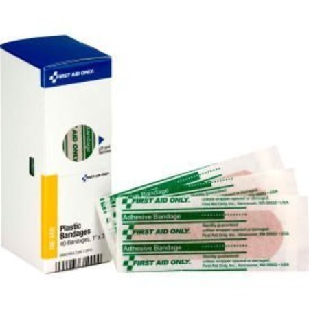 ACME UNITED First Aid Only FAE-3100 SmartCompliance Refill 1" X 3" Adhesive Bandages, Plastic, 40/Box FAE-3100